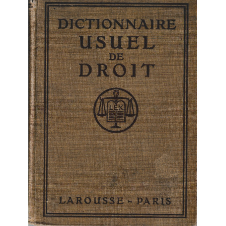 Dictionnaire usuel de droit par Max Legrand