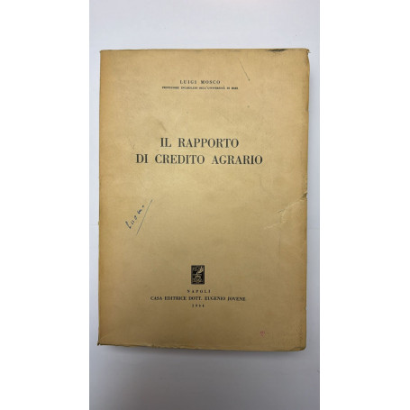 Il rapporto di credito agrario