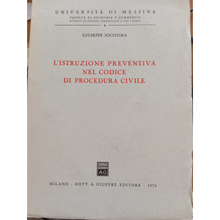 L'istruzione preventiva nel codice di procedura civile