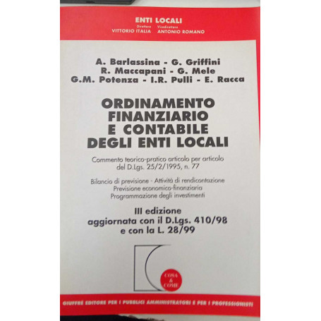 Ordinamento finanziario e contabile degli enti locali