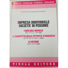Impresa individuale. Società di persone