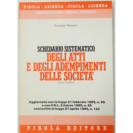 Schedario sistematico degli atti e degli adempimenti delle società