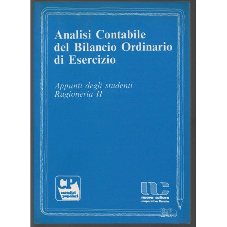 Analisi contabile del bilancio ordinario di esercizio