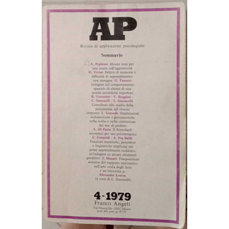 AP rivista di applicazioni psicologiche.