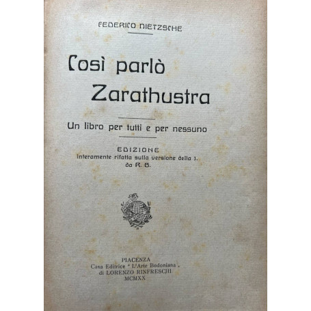 Così parlò Zarathustra