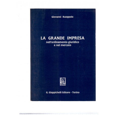 La grande impresa nell'ordinamento giuridico e nel mercato
