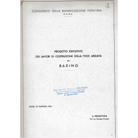 Progetto esecutivo dei lavori di costruzione della foce armata di Badino
