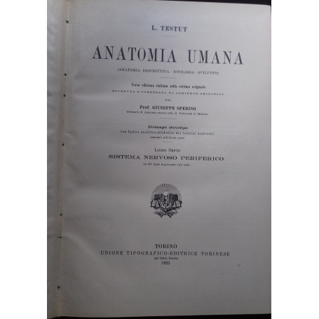 Anatomia Umana. Libro sesto: Sistema Nervoso Periferico