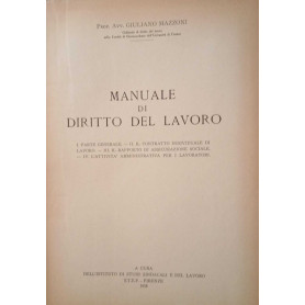 Manuale di diritto del lavoro.