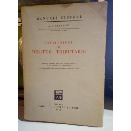 Istituzioni di Diritto Tributario.