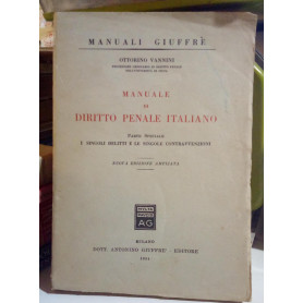 Manuale di diritto penale italiano. Parte speciale.