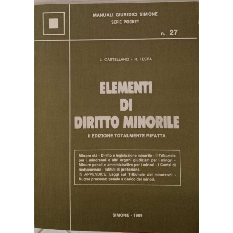 Elementi di diritto minorile.