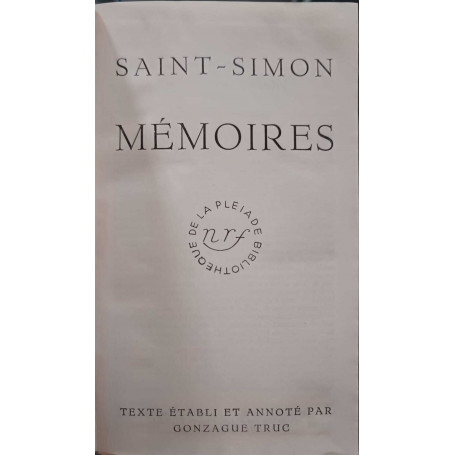 Memories de Saint Simon