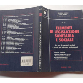 Elementi di legislazione sanitaria e sociale