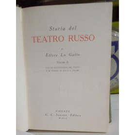 Storia del teatro Russo vol. 2°. Un volume.