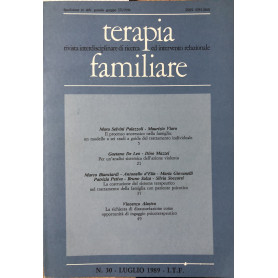 Terapia familiare. n.30 luglio 1989.