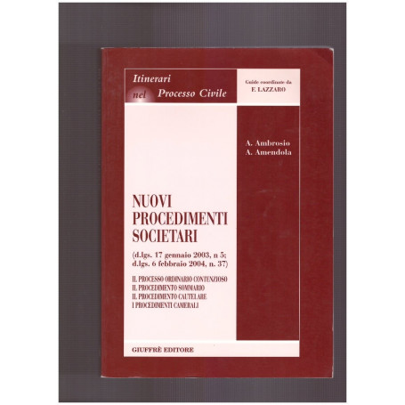 Nuovi procedimenti societari