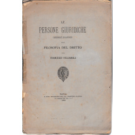 Le persone giuridiche considerate in rapporto alla filosofia del diritto