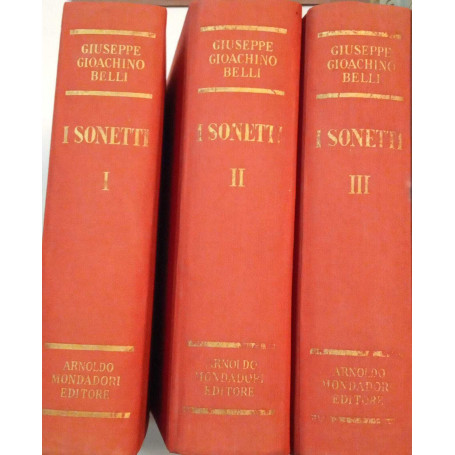 I sonetti di Giuseppe Gioacchino Belli (tre volumi)