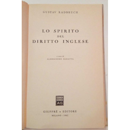 Lo spirito del diritto inglese