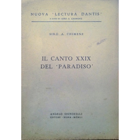 Il canto XXIX del Paradiso