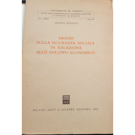 Saggio sulla sicurezza sociale in relazione allo sviluppo economico