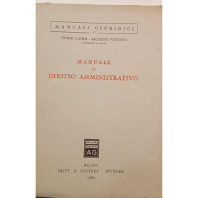 Manuale di diritto amministrativo