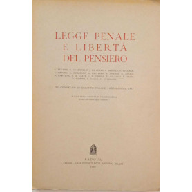 Legge penale e libertà del pensiero