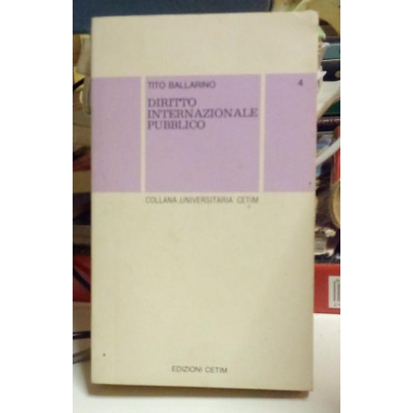 Diritto internazionale pubblico.