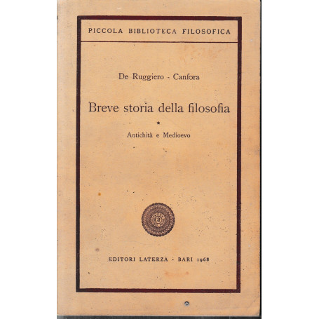 Breve storia della filosofia vol. 1°.