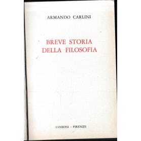 Breve storia della filosofia.