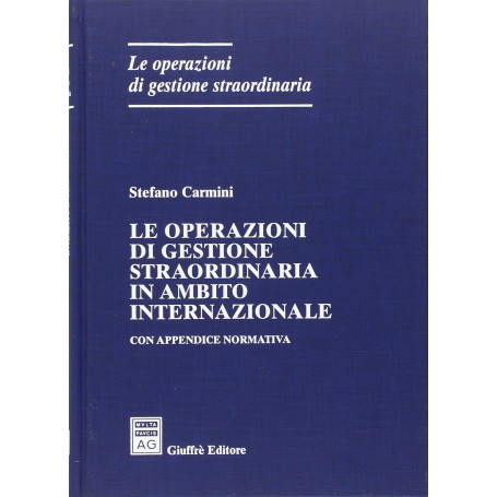 Operazioni Di Gestione Straordinaria In Ambito Internazionale