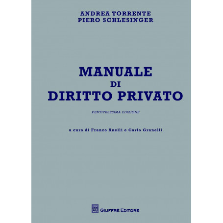 Manuale di diritto privato.