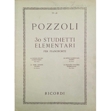 30 studietti elementari per pianoforte