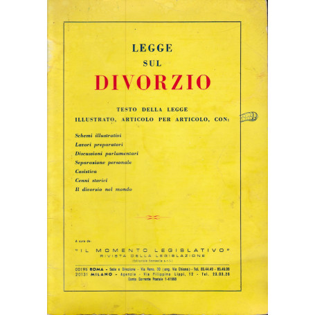 Legge sul divorzio.