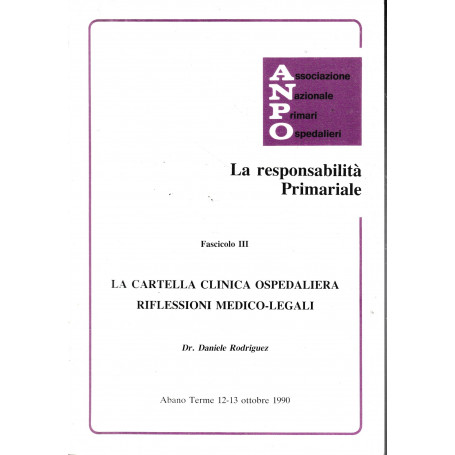 La responsabilità Primariale fasc. III.
