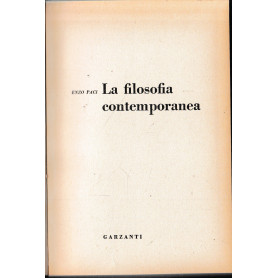La filosofia contemporanea.