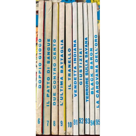 Lotto 10 fumetti Tex (da n° 6 a 10 e da n° 91 a 95).