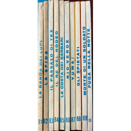 Lotto 10 fumetti Tex (da n° 81 a 90).