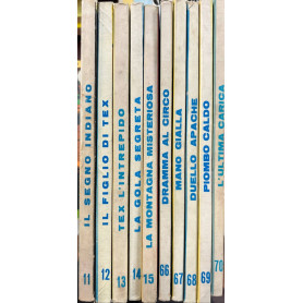 Lotto 10 fumetti Tex (da n° 11 a 15 e da n° 66 a 70).