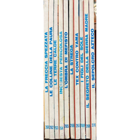 Lotto 10 fumetti Tex (da n° 261 a 270).