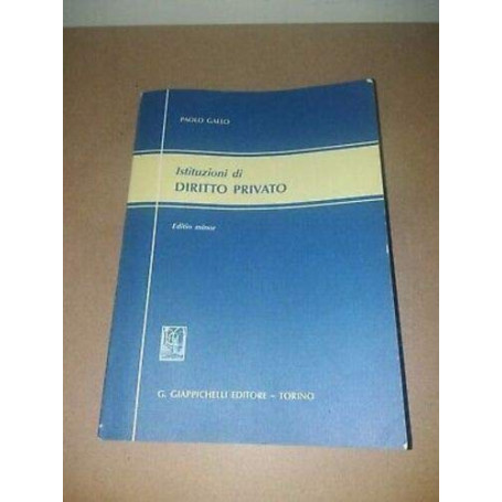 Istituzioni di diritto privato. Ediz. minore