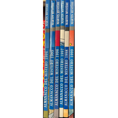 Lotto 6 volumi "Martin Mystere presenta Almanacco del mistero" ( Anni 1994-1995-1996-1997-1998-1999).