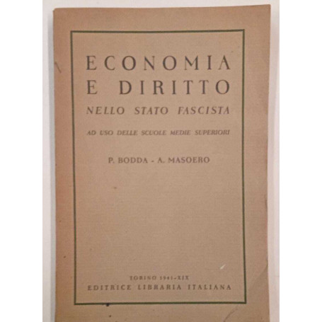Economia e diritto nello stato fascista