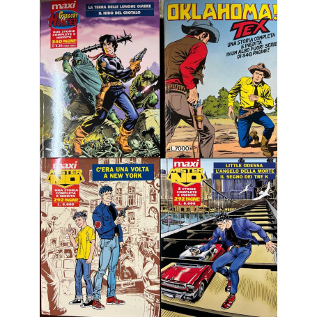 Lotto 4 fumetti (Maxi Gregory Hunter - Tex - Oklahoma! - 2 Maxi mister No).