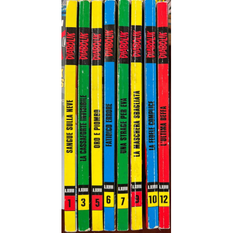 Lotto 8 fumetti Diabolik Anno XLVIII (n° 1-3-5-6-7-9-10-12).
