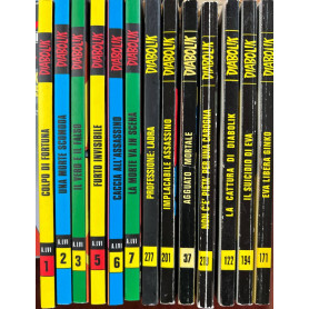 Lotto 13 fumetti Diabolik anno LVI (n° 1-2-3-5-6-7) e Diabolik Seconda ristampa (n° 37-201-227-219-122-194-171).