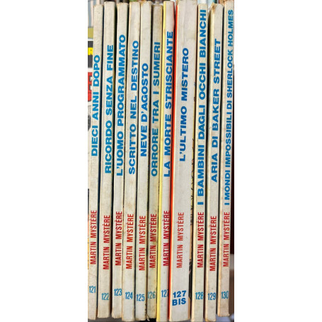 Lotto 11 fumetti Martin Mystere (da n° 121 a 130 con 127 bis).