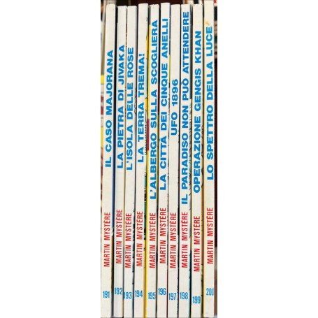 Lotto 10 fumetti Martin Mystere (da n° 191 a 200).