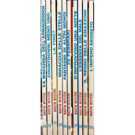 Lotto 10 fumetti Martin Mystere (da n° 211 a 220).